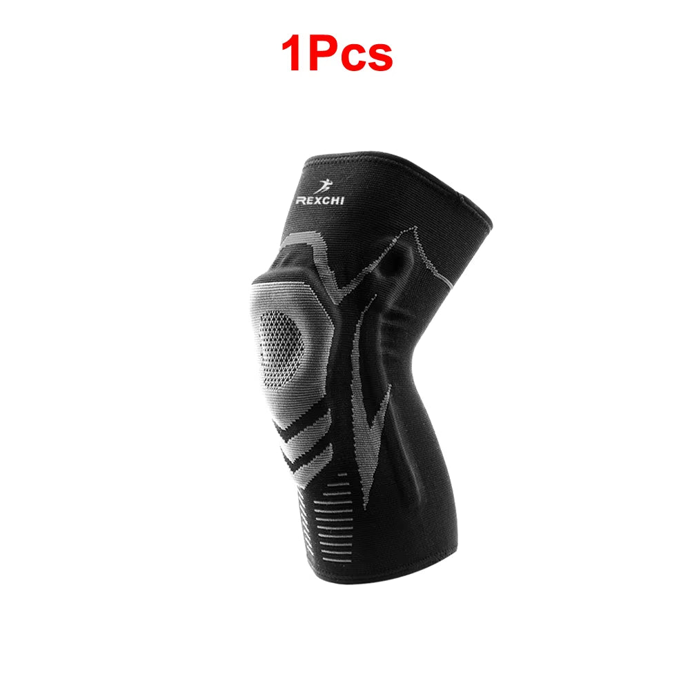 Genouillère de Compression Sportive – Avec Gel Rotulien et Renforts Latéraux pour Soulager les Douleurs Articulaires