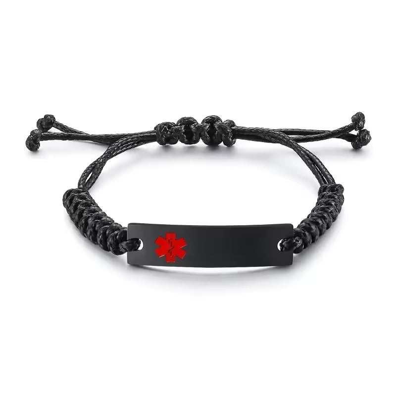 Bracelet d’Identification Médicale en Acier Inoxydable – Étanche et Sécurisé
