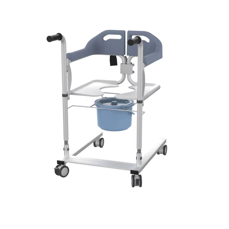 Disabled Elderly Moving Wheelchair Manual Transfer Machine Lifting Chair Hydraulic Power Height Adjustable