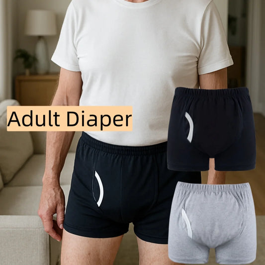 Culotte d’Incontinence Lavable pour Hommes – Protection Fiable, Augmente la Confiance et Réutilisable pour Seniors