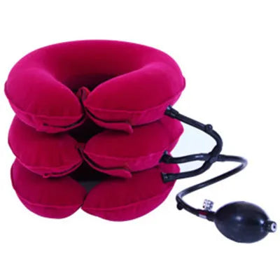 Collier Cervical Gonflable à 3 Couches – Traction Douce et Soulagement des Douleurs Cervicales
