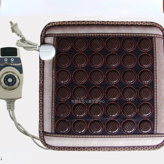 Tapis Thérapeutique en Jade et Tourmaline – Chaleur Infrarouge pour le Dos, les Épaules et les Jambes