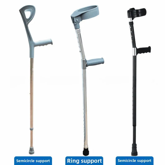 Béquilles Légères Réglables – Assistance à la Mobilité avec Poignée Antidérapante et Appui Avant-Bras