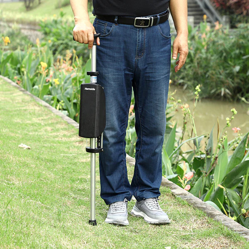 Portable Folding Walking Cane with a Seat, Alloy Cane Walker, Elder Care, Anti-Slip Lightweight Seated Cane for Seniors