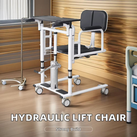 Hydraulic Elderly Care Lift Chair with Commode Shower Bathroom Safety Equipment for Patient Transfer Health Care Supply