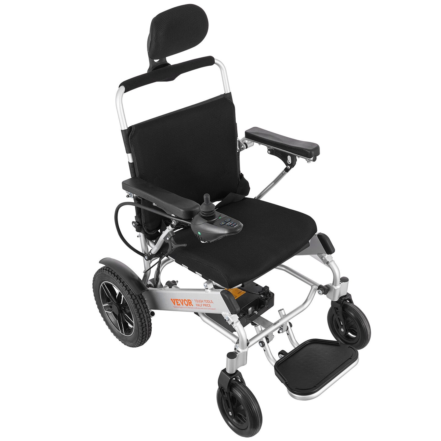 VEVOR Fauteuil Roulant Électrique Pliable Motorisé 136Kg Dossier Réglable 508Mm