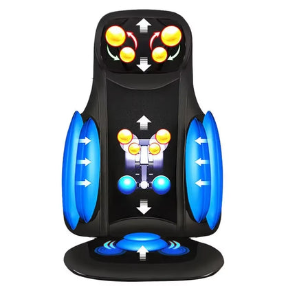 Thai Luxury Open-Back Chair Cushion, Air Compression Shiatsu Mat, Vibration Massage Mat, Full Body Acupressure Massager for Home