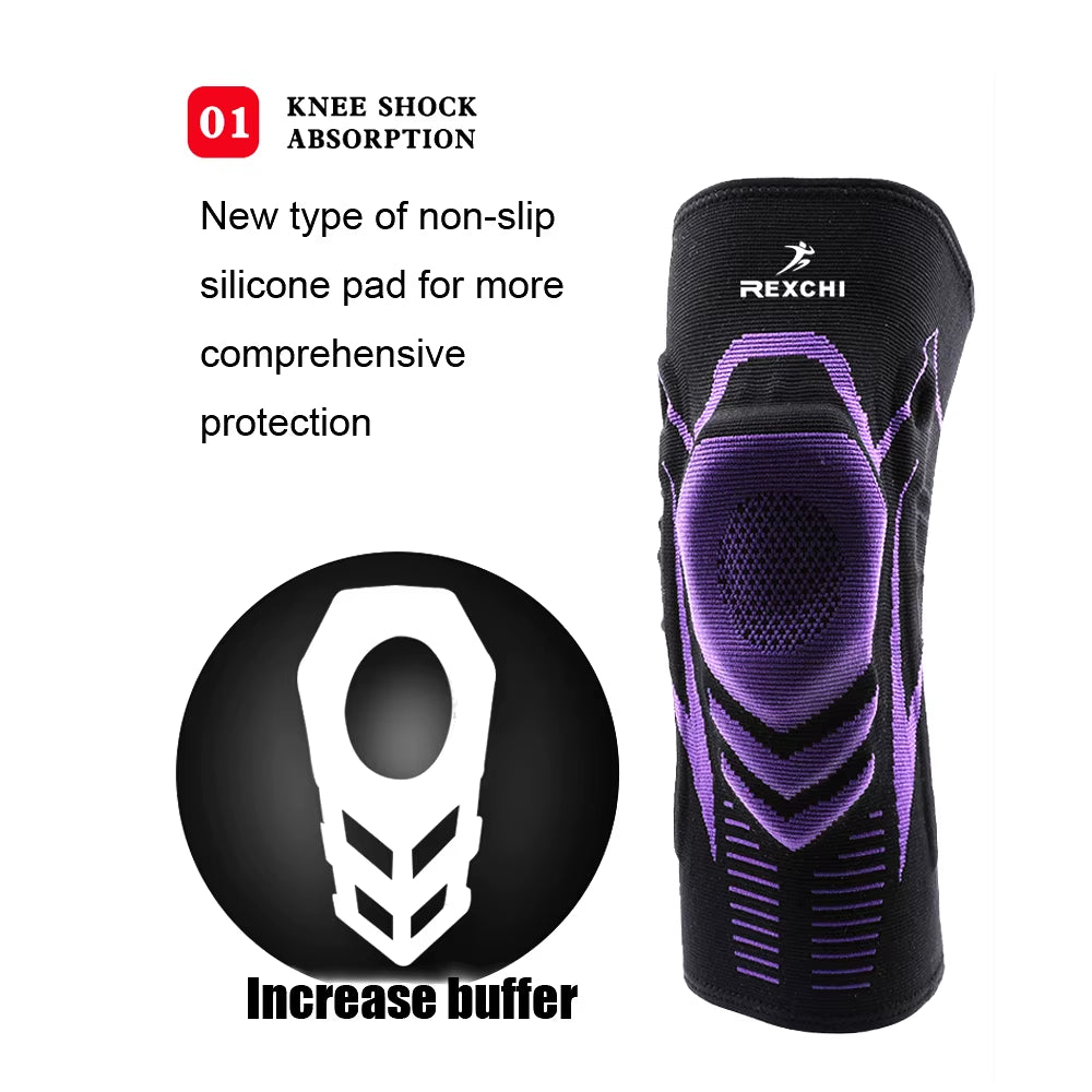 Genouillère de Compression Sportive – Avec Gel Rotulien et Renforts Latéraux pour Soulager les Douleurs Articulaires