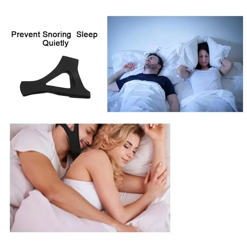 Adjustable anti Snoring Sleep Apnea Belt Triangular Headband Chin Jaw Support Strap Unisex Headband Neoprene Medical Health Care