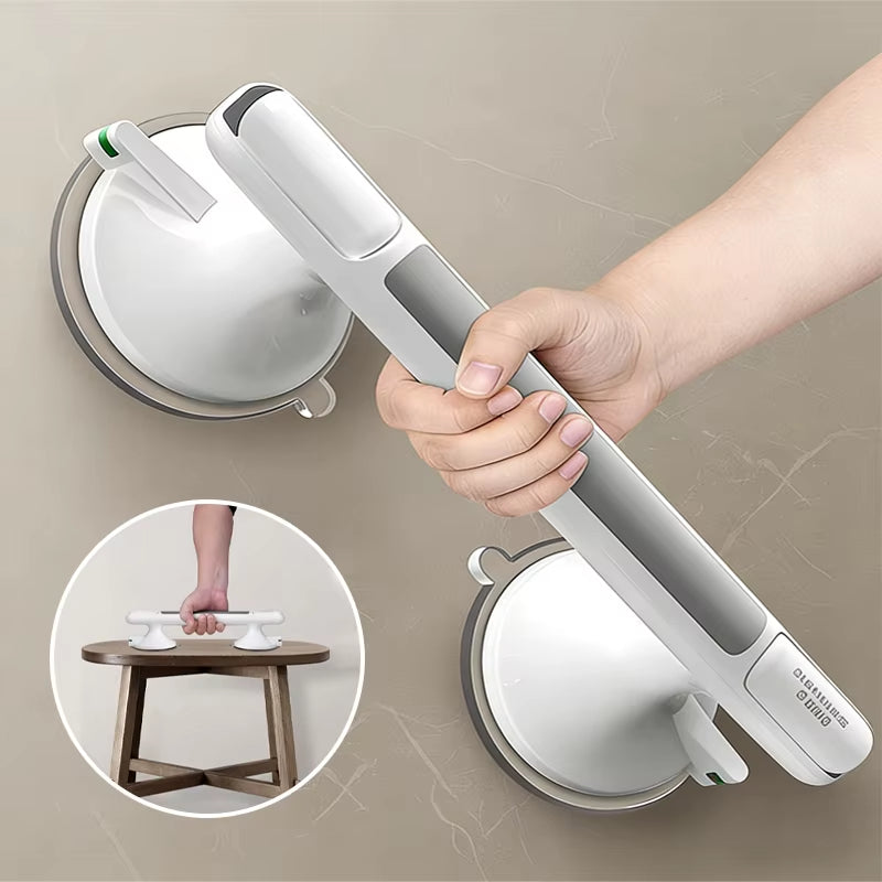 Barre d’Appui Salle de Bain Sans Perçage – Poignée Antidérapante à Ventouse pour Seniors, Enfants et Prévention des Chutes