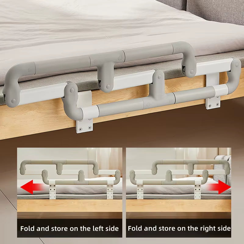 Barre d’Appui de Lit Pliable Réglable Antichute pour Seniors et Femmes Enceintes