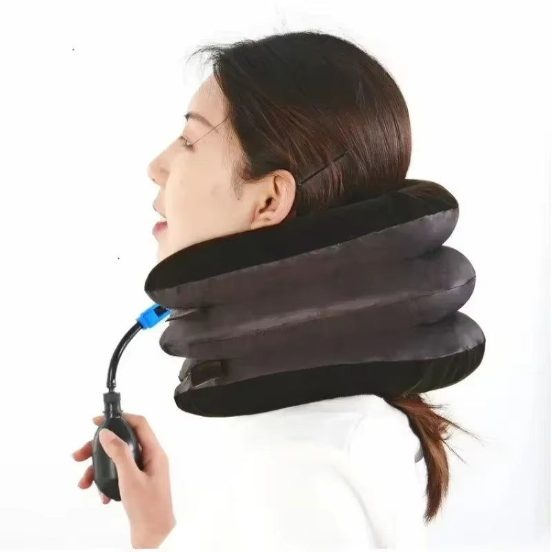 Collier Cervical Gonflable de Traction – Étirement Doux et Soulagement des Douleurs Cervicales