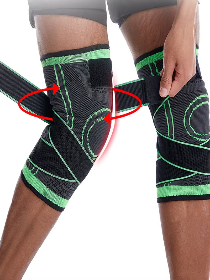 1PCS Adjustable Sports Knee Pad Knee Pain Relief Patella Stabilizer Brace Support for Hiking Soccer Basketball Running Sport