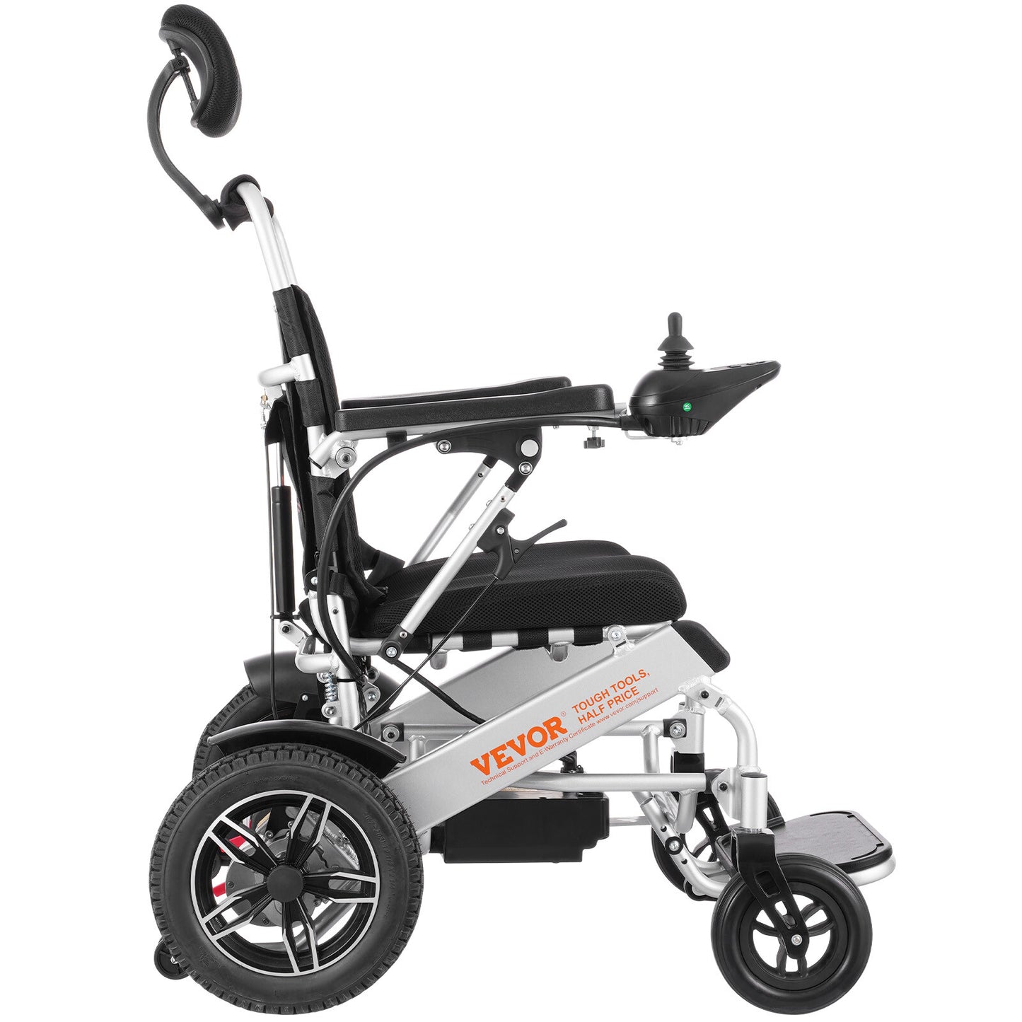 VEVOR Fauteuil Roulant Électrique Pliable Motorisé 136Kg Dossier Réglable 508Mm
