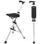 Portable Folding Walking Cane with a Seat, Alloy Cane Walker, Elder Care, Anti-Slip Lightweight Seated Cane for Seniors