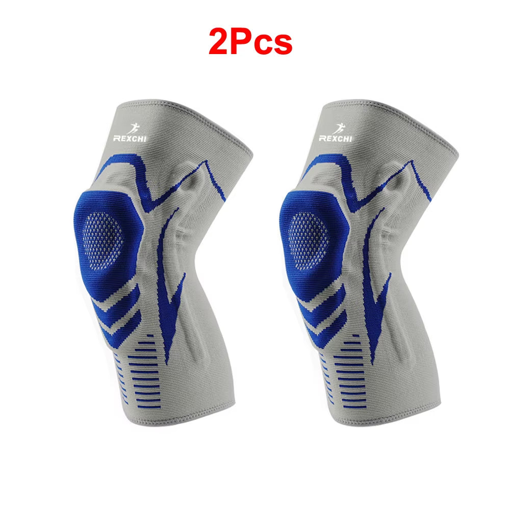 Genouillère de Compression Sportive – Avec Gel Rotulien et Renforts Latéraux pour Soulager les Douleurs Articulaires