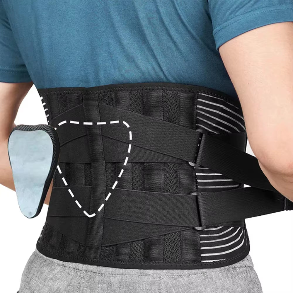 Ceinture lombaire réglable à double traction