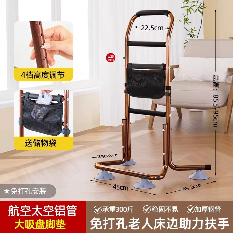 ‌Barre d’Appui de Lit Pliable pour Seniors – Aide au Lever avec Protection Anti-Chute