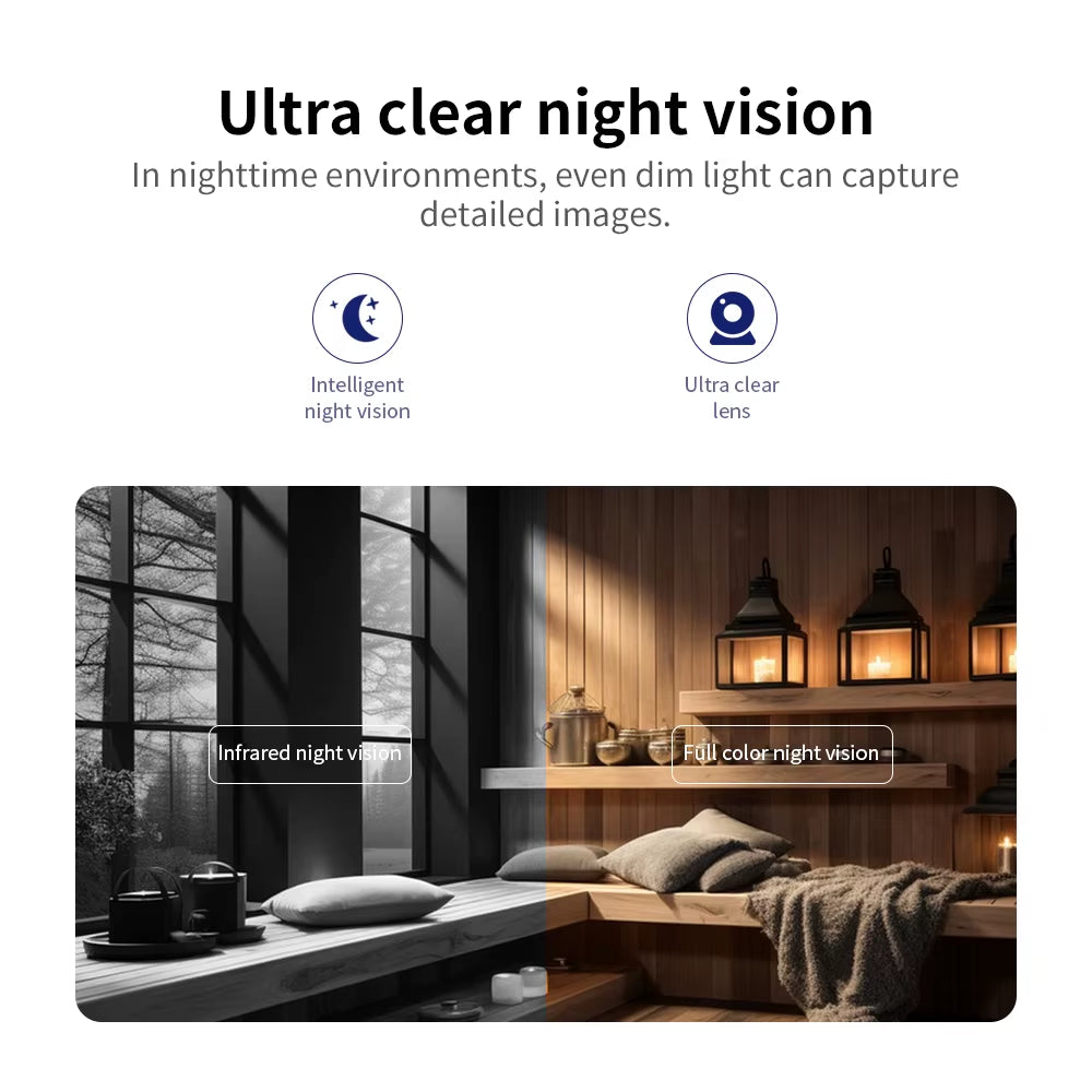 Caméra WiFi 4K intelligente 360° – Surveillez votre maison, vos enfants et vos proches en temps réel