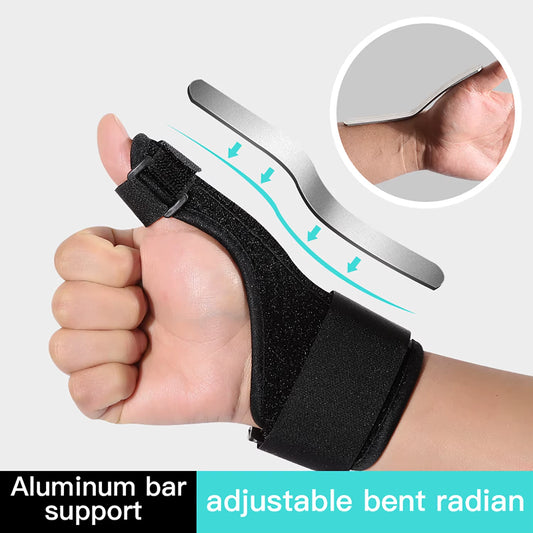 Orthèse Médicale Poignet-Pouce – Attelle de Maintien avec Gouttière en Acier pour Arthrose et Canal Carpien