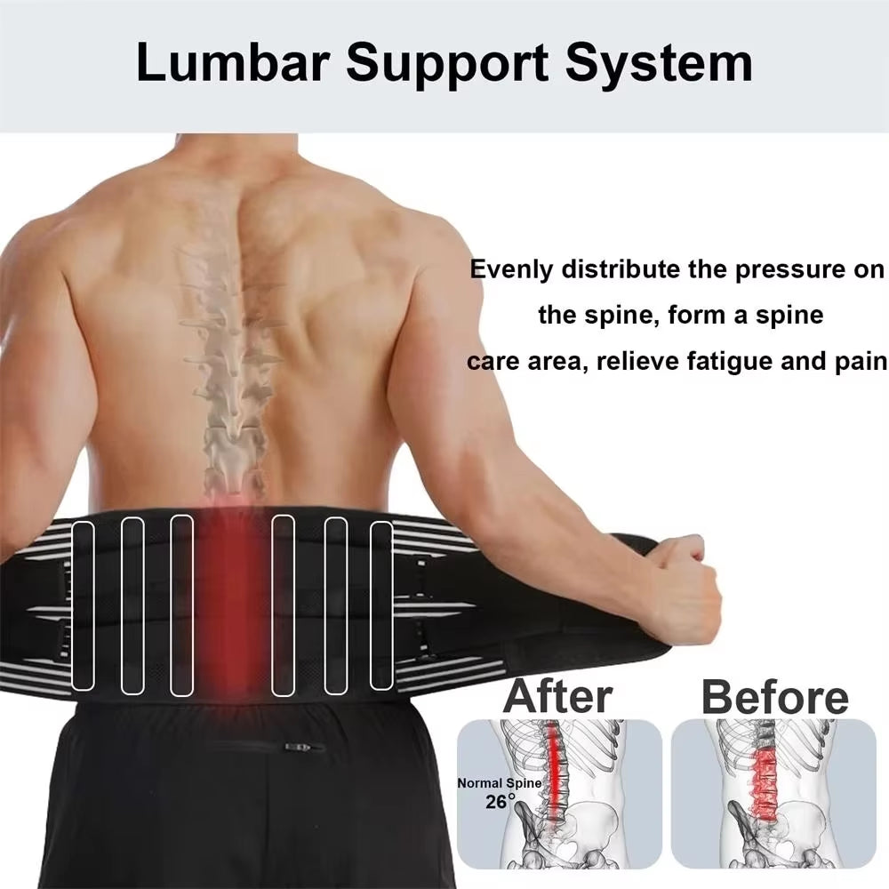 Ceinture lombaire réglable à double traction