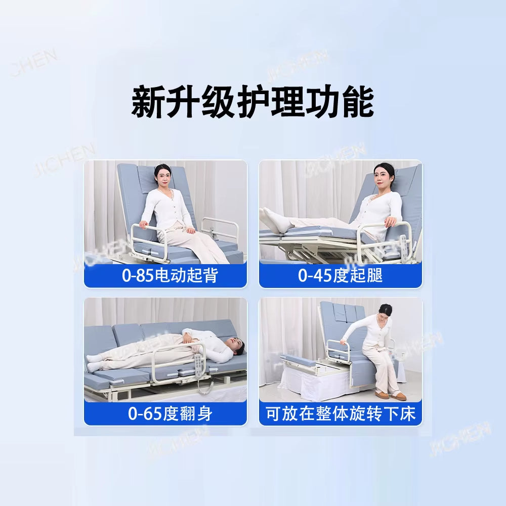 JC Electric Rotating Mattress for the Elderly for Automatic Lifting, Get-Up Aid, Multi-Functional Back-Turning Care Mattress