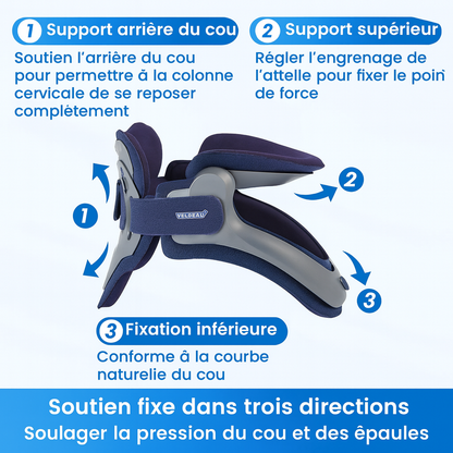 Collier de Traction Cervicale Ajustable – Soulagement des Douleurs du Cou