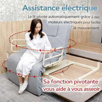JC Electric Rotating Mattress for the Elderly for Automatic Lifting, Get-Up Aid, Multi-Functional Back-Turning Care Mattress
