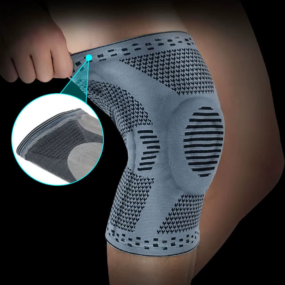 Genouillère Professionnelle de Compression – Soutien Médical avec Gel Rotulien et Renforts Latéraux