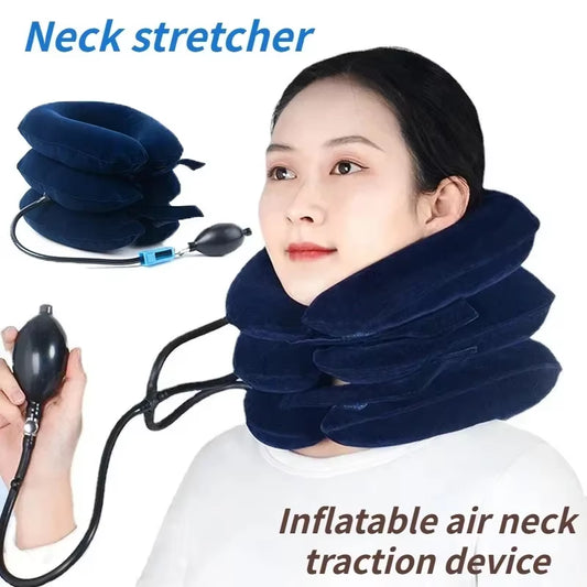 Collier Cervical Gonflable de Traction – Étirement Doux et Soulagement des Douleurs Cervicales