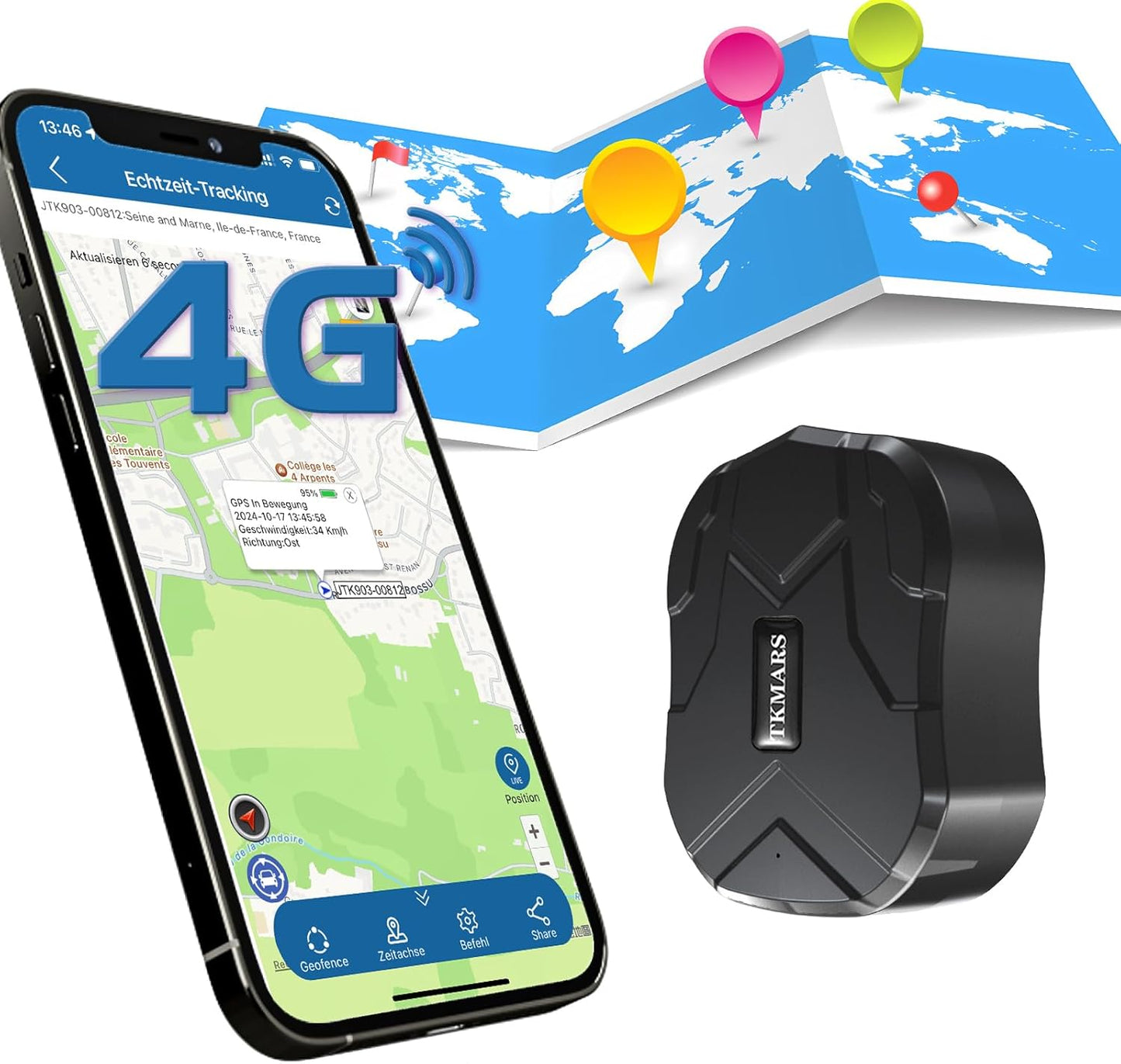 Traceur GPS Haute Précision – Antivol Véhicule : Suivez-le en Temps Réel, Sans Abonnement