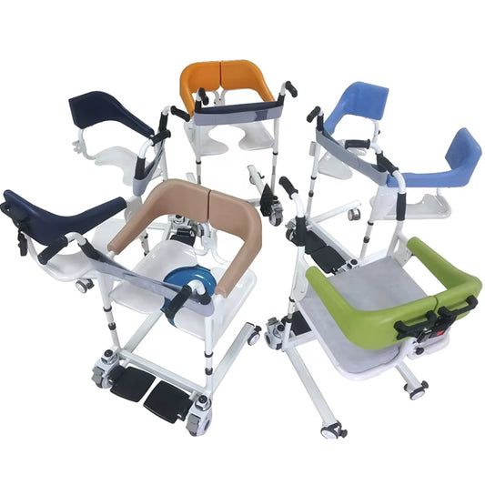 Lightweight Convenient Health Care Adjustable Folding Commode Chair for Elderly Disabled People