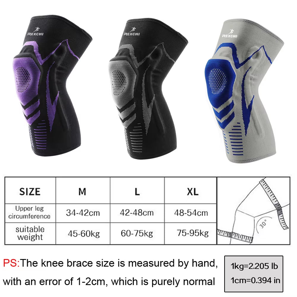 Genouillère de Compression Sportive – Avec Gel Rotulien et Renforts Latéraux pour Soulager les Douleurs Articulaires