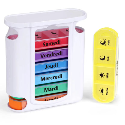 Pilulier Hebdomadaire 4 Compartiments – Matin, Midi, Soir, Nuit