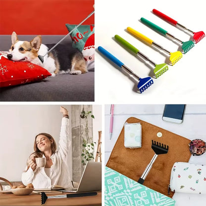 1PCS Adjustable Back Scratcher Steel Back Massage Telescopic anti Itch Claw Massager Back Massage for Elder Tickle Massage Stick