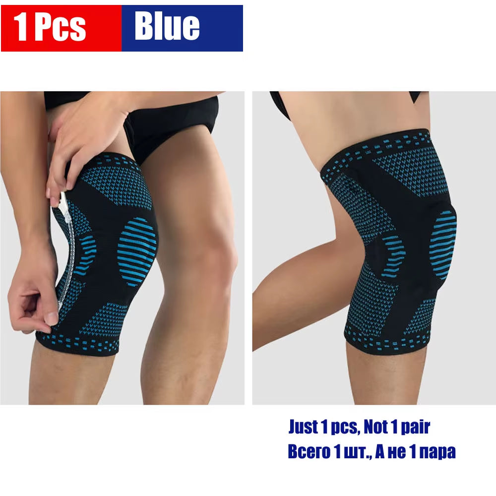 Genouillère Professionnelle de Compression – Soutien Médical avec Gel Rotulien et Renforts Latéraux