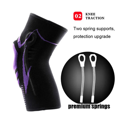 Genouillère de Compression Sportive – Avec Gel Rotulien et Renforts Latéraux pour Soulager les Douleurs Articulaires