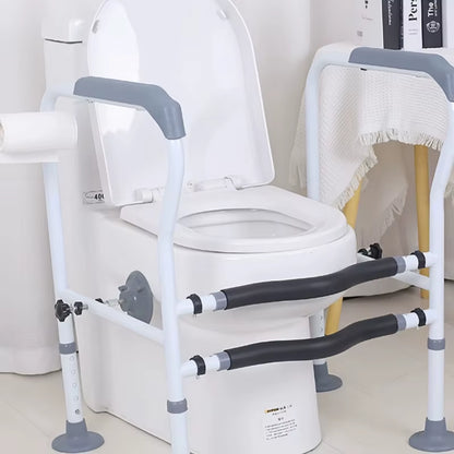 Adjustable Toilet Safety Rail for Elderly Pregnant Disabled Non-Slip Bathroom Handrail with Suction Cups Anti-Fall Assist Frame