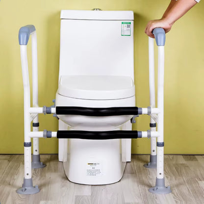 Adjustable Toilet Safety Rail for Elderly Pregnant Disabled Non-Slip Bathroom Handrail with Suction Cups Anti-Fall Assist Frame