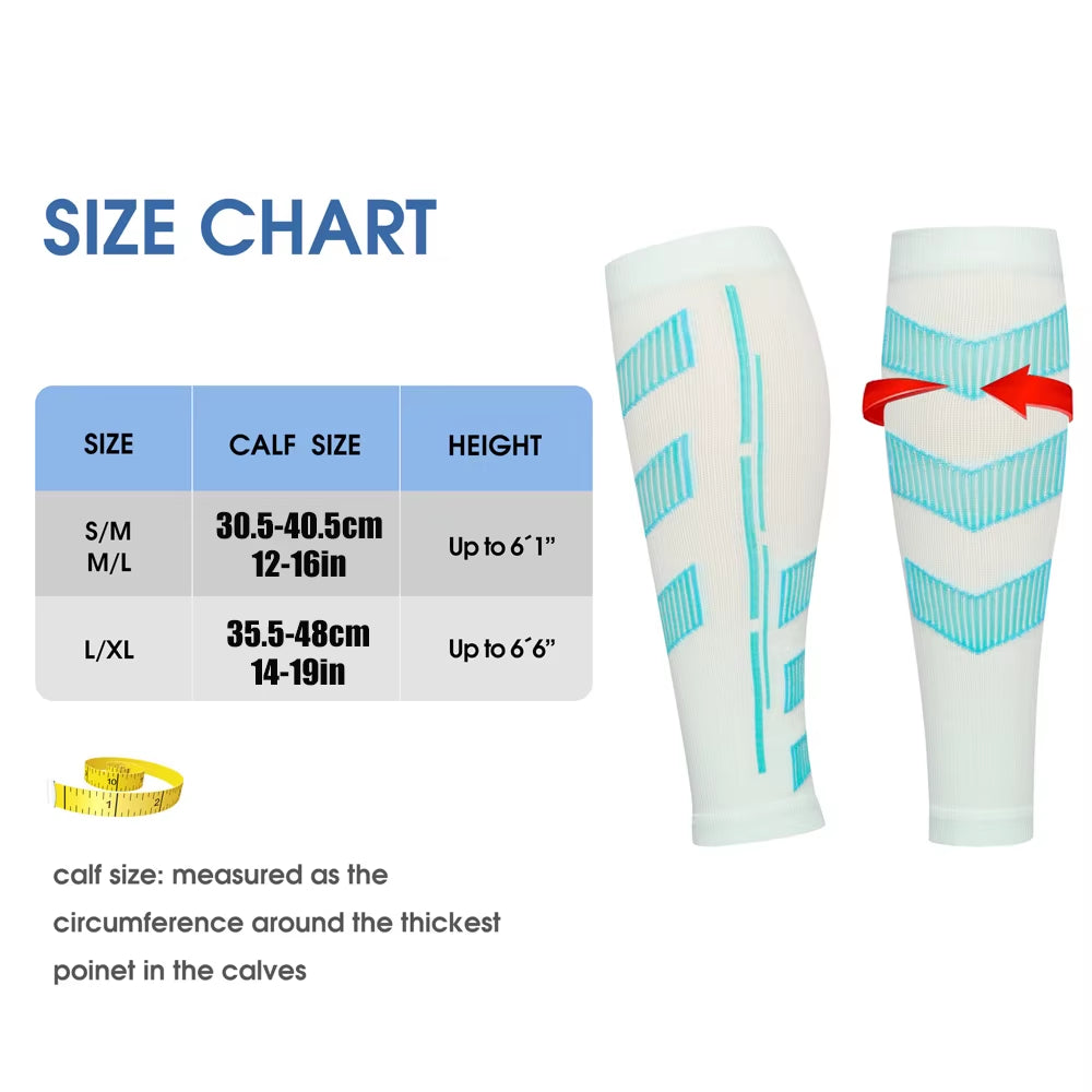 Manchons de Compression Mollet (20-30 mmHg) – Soutien Médical et Sportif pour Hommes et Femmes