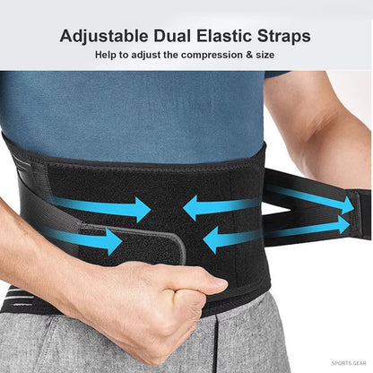 Ceinture Lombaire de Soutien Réglable – Orthèse Médicale à Double Sangle pour Soulager le Dos, Antidérapant