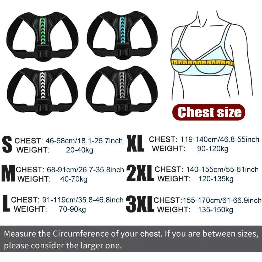Correcteur de Posture Médical Réglable – Soutien du Dos, des Épaules et de la Clavicule