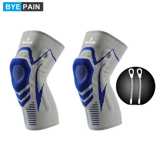 Genouillère de Compression Sportive – Avec Gel Rotulien et Renforts Latéraux pour Soulager les Douleurs Articulaires