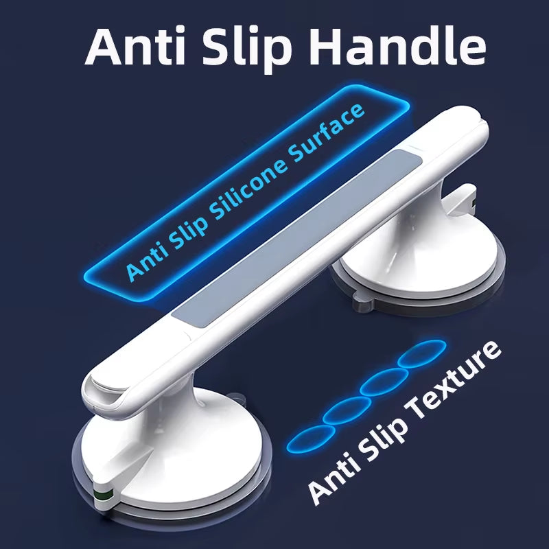 Barre d’Appui Salle de Bain Sans Perçage – Poignée Antidérapante à Ventouse pour Seniors, Enfants et Prévention des Chutes