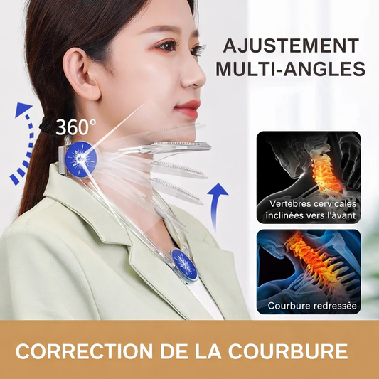 Collier Cervical de Maintien et de Traction – Support de Cou Fixe, Correcteur de Posture et Protection Cervicale