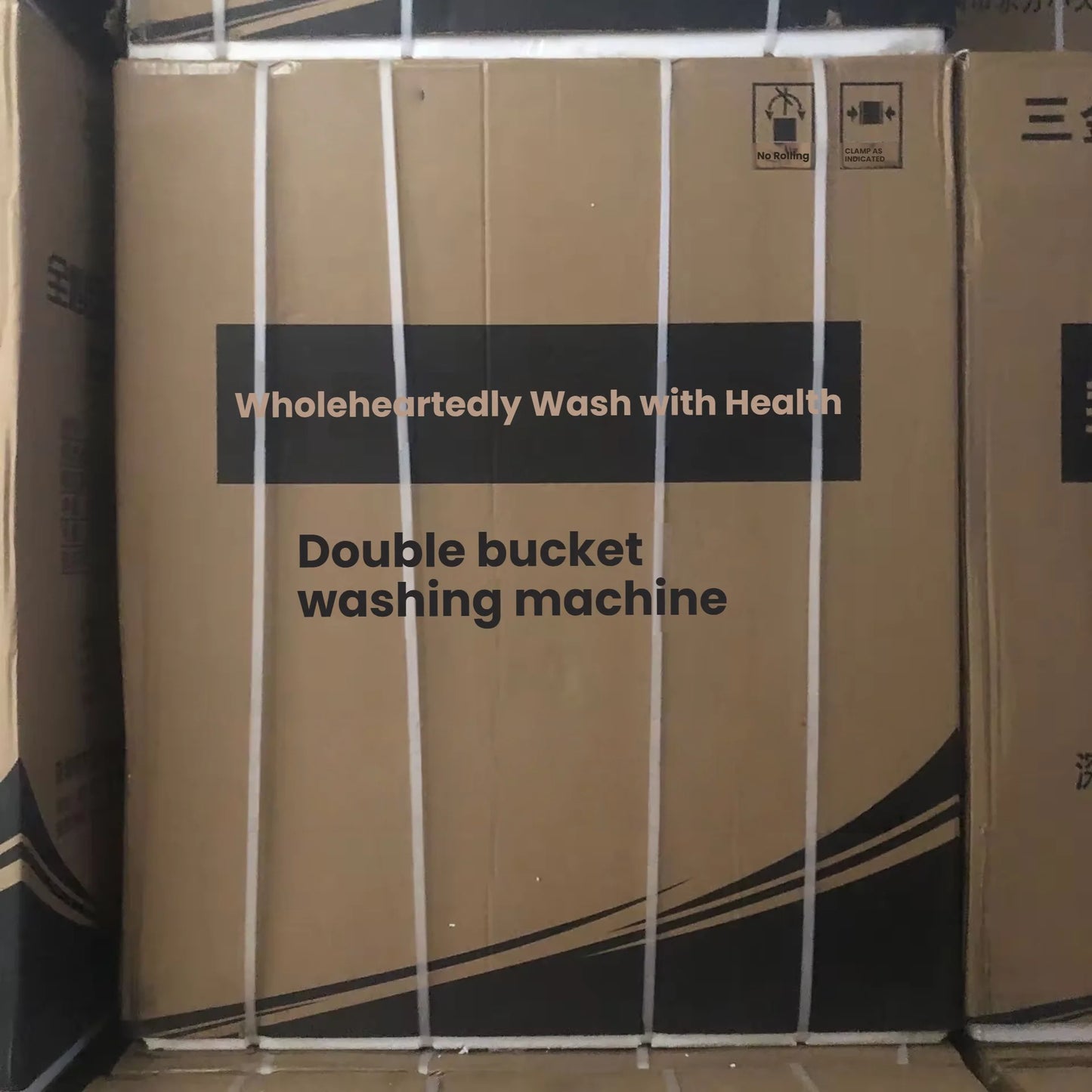 Machine à Laver Double Bac 15 kg – Lavage + Essorage Rapide, Grande Capacité avec Cuve en Acier Résistant