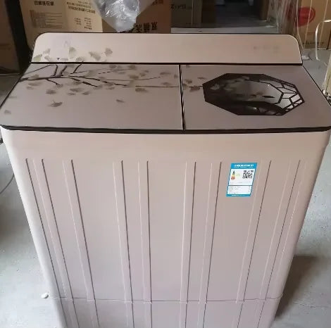 Machine à Laver Double Bac 15 kg – Lavage + Essorage Rapide, Grande Capacité avec Cuve en Acier Résistant