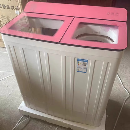 Machine à Laver Double Bac 15 kg – Lavage + Essorage Rapide, Grande Capacité avec Cuve en Acier Résistant