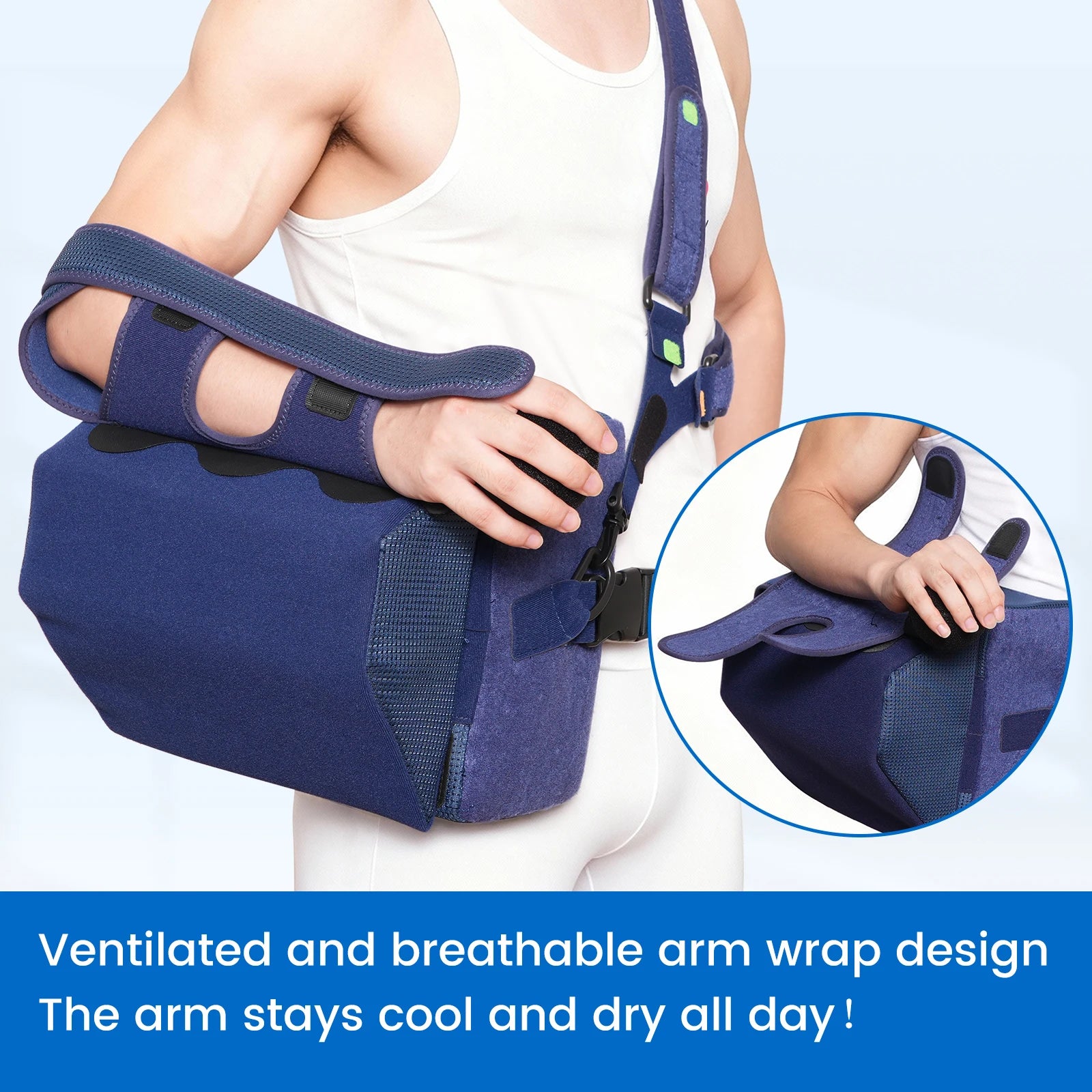 Attelle d’Abduction d’Épaule avec Coussin Multi-Angles – Soutien Post-Opératoire Coiffe des Rotateurs