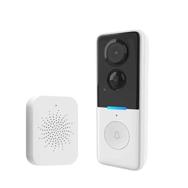Sonnette Vidéo Intelligente Tuya avec Détection de Mouvement PIR – Caméra Extérieure WiFi Sans Fil, Vision HD 1080P et Protection Anti-Pluie Solaire